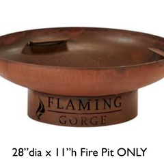 Flaming Gorge Gobi Steel Fire Pit & Teak Top