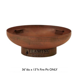 Flaming Gorge Gobi Steel Fire Pit & Teak Top