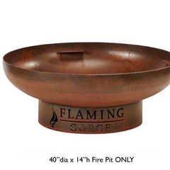 Flaming Gorge Gobi Steel Fire Pit & Teak Top