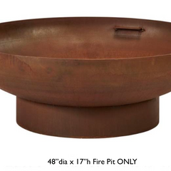 Flaming Gorge Gobi Steel Fire Pit & Teak Top