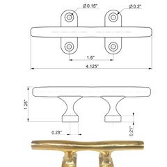 Nautical Brass Boat Cleats