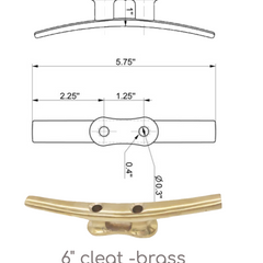 Nautical Brass Boat Cleats