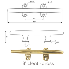 Nautical Brass Boat Cleats