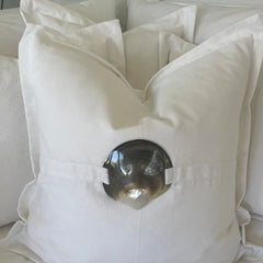 Tahiti White Decorative Shell Pillow