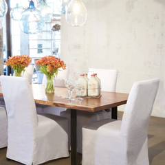 Laguna Beach Slipcovered Dining Chairs in Luna White - FLOOR SAMPLE / WAREHOUSE STOCK