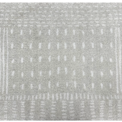 Machine Washable - Gray Running Stitch Rug