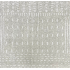 Machine Washable - Gray Running Stitch Rug