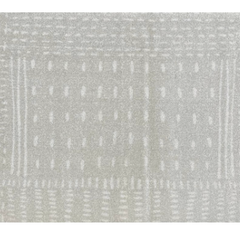 Machine Washable - Gray Running Stitch Rug