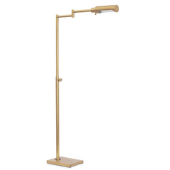 Noble Floor Task Reading Lamp - Brass