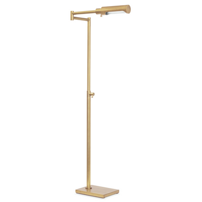 Noble Floor Task Reading Lamp - Brass