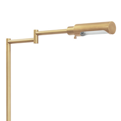 Noble Floor Task Reading Lamp - Brass