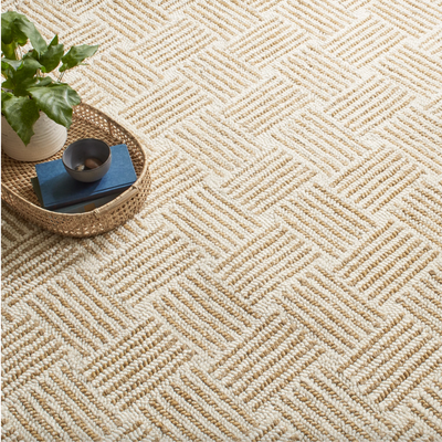 Layers Hand Hooked Wool Rug - Ochre