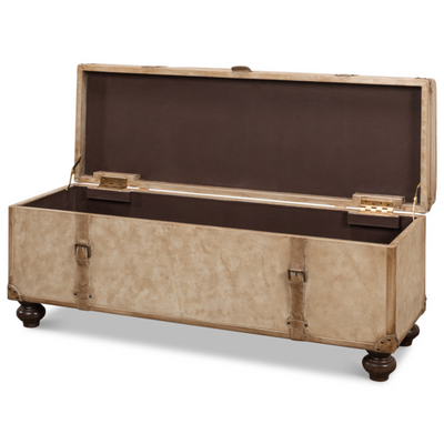 Montvale Pearl Leather Bench/Trunk