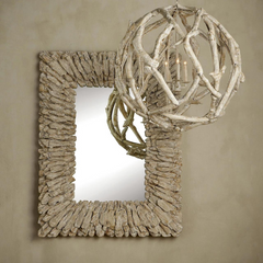 Beached Whitewash Rectangular Mirror