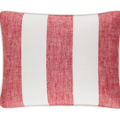 Awning Stripe Indoor/Outdoor Decorative Pillow - Red