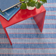 Hillsgrove Stripe Denim Handwoven Cotton Rug