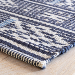 Dharma Blue Handwoven Indoor/Outdoor Rug