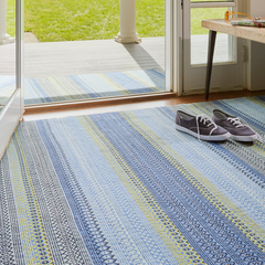 Fiesta Stripe Blue & Green - Indoor/Outdoor Rug