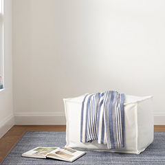 Solid White Indoor/Outdoor Pouf