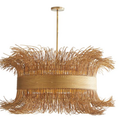 Siobahn Rattan Halo Chandelier