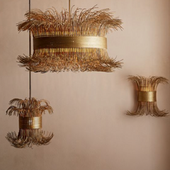 Siobahn Rattan Halo Chandelier