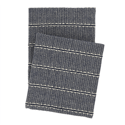 Archer Woven Cotton Throw - Navy & White - Our Boat House