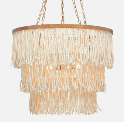 Arricka Abaca Rope Chandelier - Two Finishes - Our Boat House