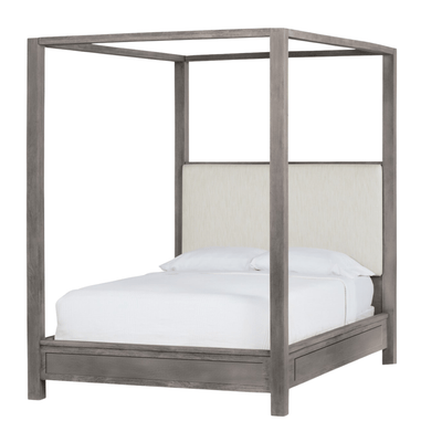 Augustine Beach House Canopy Bed - Light Grey - Our Boat House