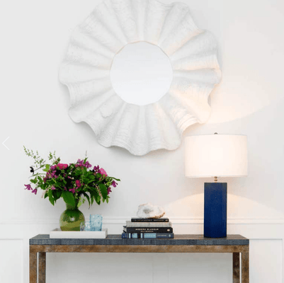 Ava White Round Mirror - Our Boat House