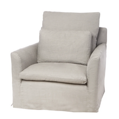 Bali Slipcovered Swivel Glider