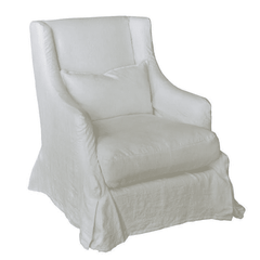 Barent's Island Belgium Linen Slipcovered Chair - FLOOR SAMPLE / WAREHOUSE STOCK - Our Boat House