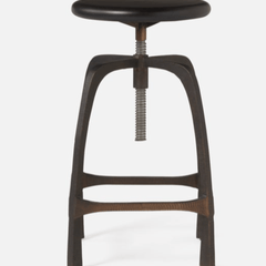 Becket Aged Iron Counter Stool - Silver or Bronze - Our Boat House