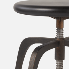 Becket Aged Iron Counter Stool - Silver or Bronze - Our Boat House