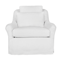 Bermuda Slipcovered Swivel Chair - Our Boat House