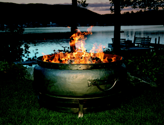 Blackstone Rustic Round Copper Fire Pit Cauldron - Our Boat House