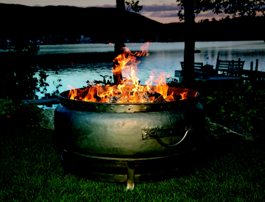 Blackstone Rustic Round Copper Fire Pit Cauldron