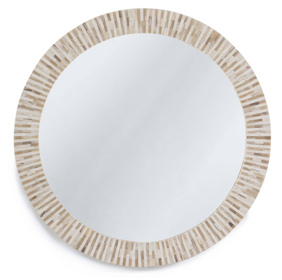 Bone Round Mirror