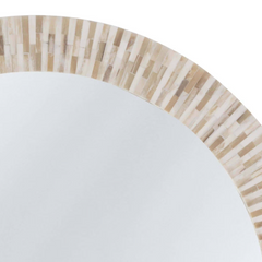 Bone Round Mirror