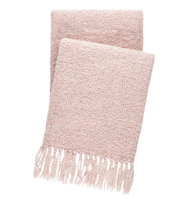 Boucle Indoor/Outdoor Throw - Pink