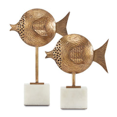 Brass Fish on Stand Set of 2 - Our Boat House