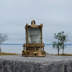 Nautical 4-Post Solid Cast Brass Piling Light