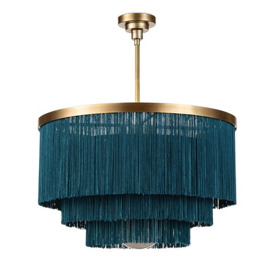 Cabaret Fringe Chandelier - Blue