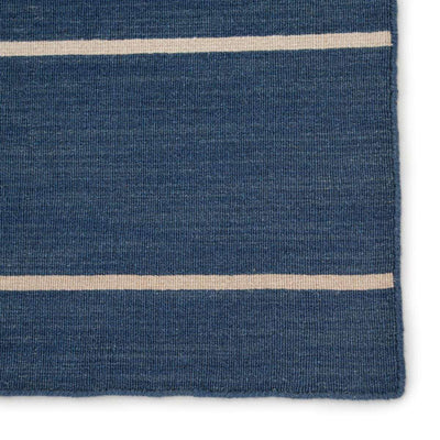 Cape Cod Striped Wool Rug - Stellar Blue - Our Boat House