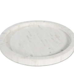 Capri Bone Round Tray - Our Boat House