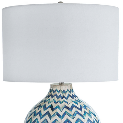 Chevron Indigo Bone Lamp Lamp 