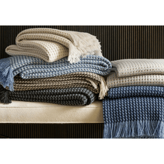 Cleo Throw - Marine Blue - Our Boat House