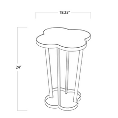 Clover Table - Polished Nickel