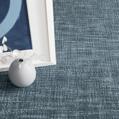 Crosshatch Micro Hooked Wool Rug - Denim - Our Boat House