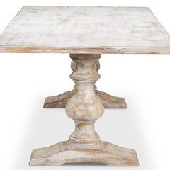 Dania Beach Trestle Dining Table - Disrupted White