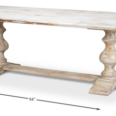 Dania Beach Trestle Dining Table - Disrupted White